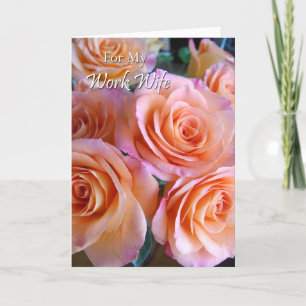 Birthday-kaart voor werkvrouw, werkechtgenoot kaart