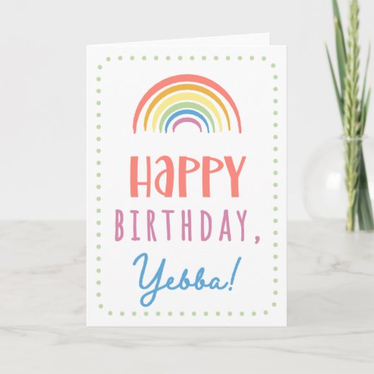 Birthday Kaart voor Yebba (Voorkant)