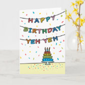 Birthday Kaart voor Yeh Yeh (Gele Bloem)
