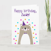 Birthday Kaart voor Zaidy (Voorkant)