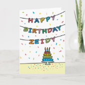 Birthday Kaart voor Zeidy (Voorkant)