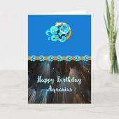 Birthday Kaart voor Zodiac Aquarius (Voorkant)
