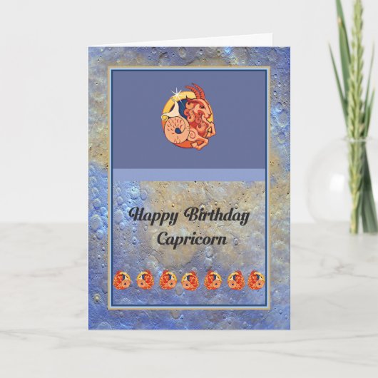 Birthday Kaart voor Zodiac Capricorn (Voorkant)