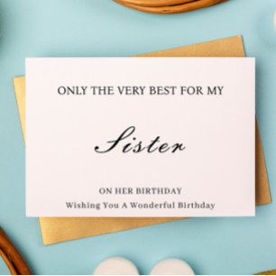 Birthday-kaart voor zus feestdagenkaart
