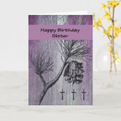 Birthday Kaart voor zuster, religie (Gele Bloem)