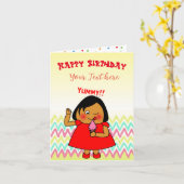 Birthday Kaart - Yummy (Gele Bloem)