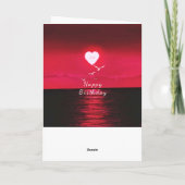 Birthday Kaart Zee Sunset Love Romantic (Achterkant)