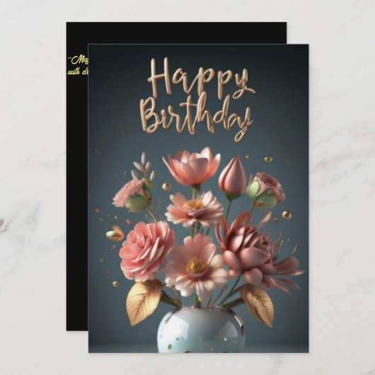 Birthday-kaarten Bedankkaart (Voorkant / Achterkant)