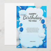 Birthday-kaarten Kaart (Voorkant / Achterkant)
