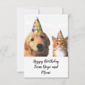 Birthday-kaarten van Dogo en Miaw Bedankkaart (Voorkant)