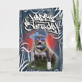 Birthday-kaarthond Kaart (Voorkant)