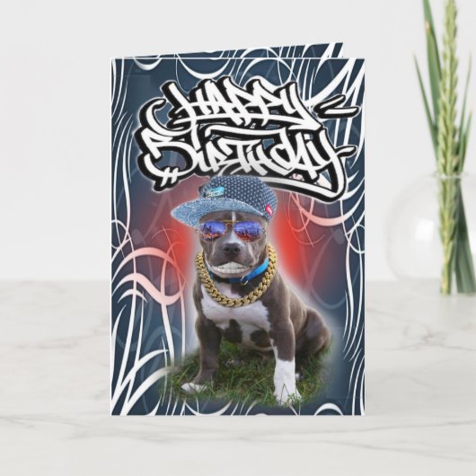 Birthday-kaarthond Kaart (Voorkant)