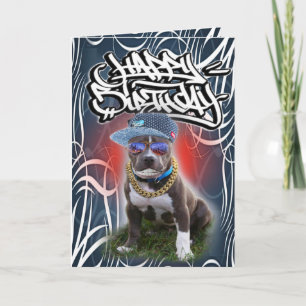 Birthday-kaarthond Kaart