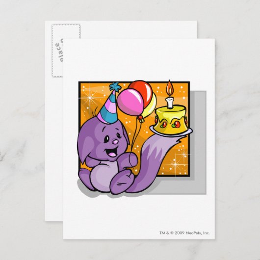 Birthday Kacheek Briefkaart (Voorkant / Achterkant)