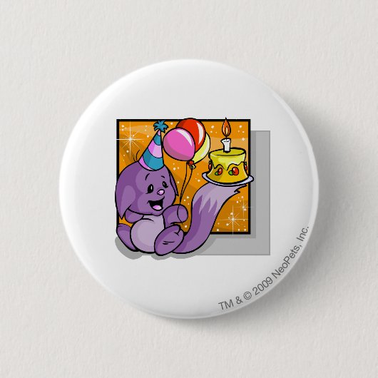 Birthday Kacheek Ronde Button 5,7 Cm (Voorkant)