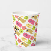 Birthday-kampioenschap Kawaii Monster Papieren Bekers (Achterkant)