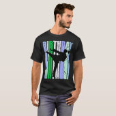 Birthday Karate Womens Retro  Green Blue Co. T-shirt (Voorkant volledig)