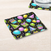 Birthday Kartonnen Onderzetters (Schuin)