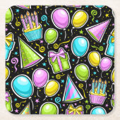 Birthday Kartonnen Onderzetters (Voorkant)