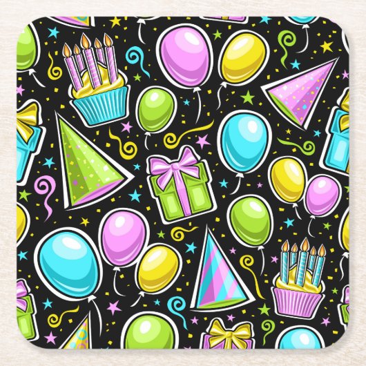 Birthday Kartonnen Onderzetters (Voorkant)