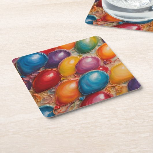 Birthday Kartonnen Onderzetters (Schuin)