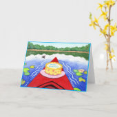 Birthday Kayak Kaart (Gele Bloem)