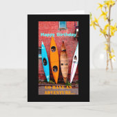 Birthday kayak wenskaart fotokunst kayaks kaart (Gele Bloem)