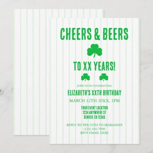 Birthday kazen en bier kaart (Voorkant / Achterkant)