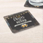 Birthday kazen en bier kartonnen onderzetters (Schuin)