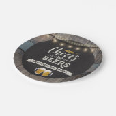 Birthday kazen en bier papieren bordje (Gekanteld)