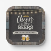 Birthday kazen en bier papieren bordje (Voorkant)