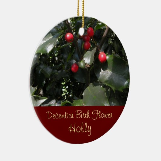 Birthday Keepomwille - December - aangeboren bloem Keramisch Ornament (Rechts)