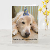 Birthday... kers op de taart kaart (Gele Bloem)