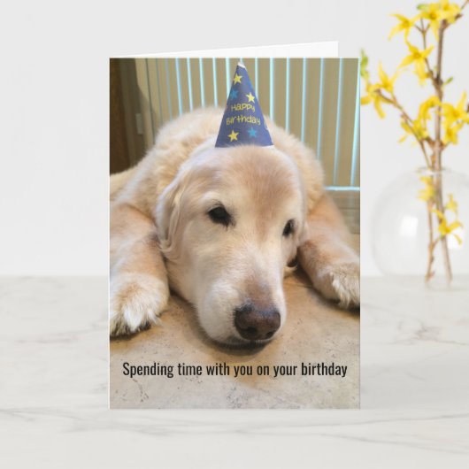 Birthday... kers op de taart kaart (Gele Bloem)