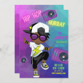 Birthday Kickback Invitation (Boy) Kaart (Voorkant / Achterkant)