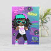 Birthday Kickback Invitation (Girl) Kaart (Staand voorkant)