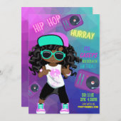 Birthday Kickback Invitation (Girl) Kaart (Voorkant / Achterkant)