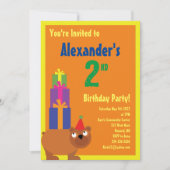 Birthday-Kind bij beer Kaart (Voorkant)