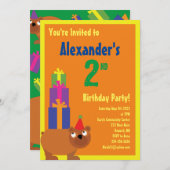 Birthday-Kind bij beer Kaart (Voorkant / Achterkant)