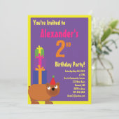 Birthday-Kind bij beer Kaart (Staand voorkant)