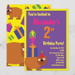 Birthday-Kind bij beer Kaart
