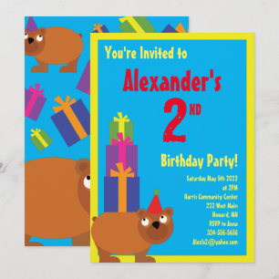 Birthday-Kind bij beer Kaart