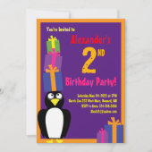 Birthday Kind bij Penguin Animal Kaart (Voorkant)