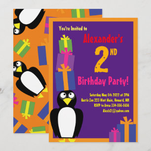 Birthday Kind bij Penguin Animal Kaart