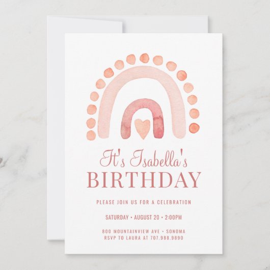Birthday Kind Boho Rainbow Bisque Kaart (Voorkant)