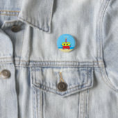 Birthday Kind Cute Crab Beach Ronde Button 3,2 Cm (In situ)