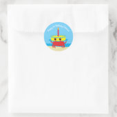 Birthday Kind Cute Crab Beach Ronde Sticker (Tas)