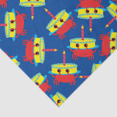 Birthday Kind Cute Crab Beach Tissuepapier (Detail)