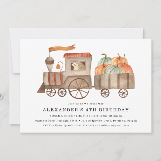 Birthday Kind Cute Pumpkin Patch Kaart (Voorkant)