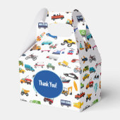 Birthday Kind Little Boy Cars Vehicle Pattern Bedankdoosjes (Voorkant Zijde)